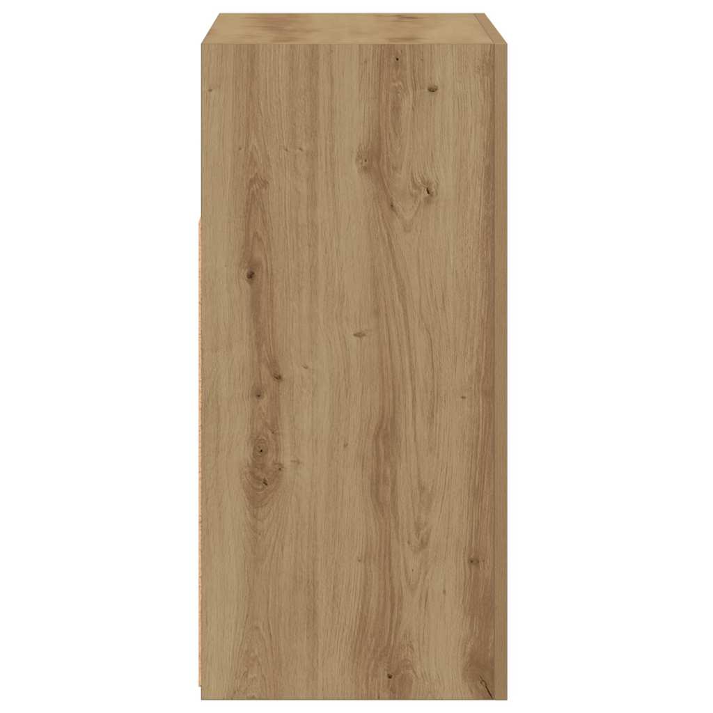 vidaXL Szafka z oświetleniem LED, dąb artisan, 80x35x75 cm
