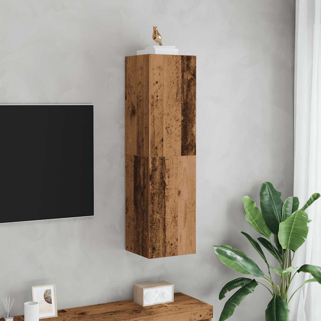 vidaXL Szafka TV, stare drewno, 30,5x30x110 cm, płyta wiórowa