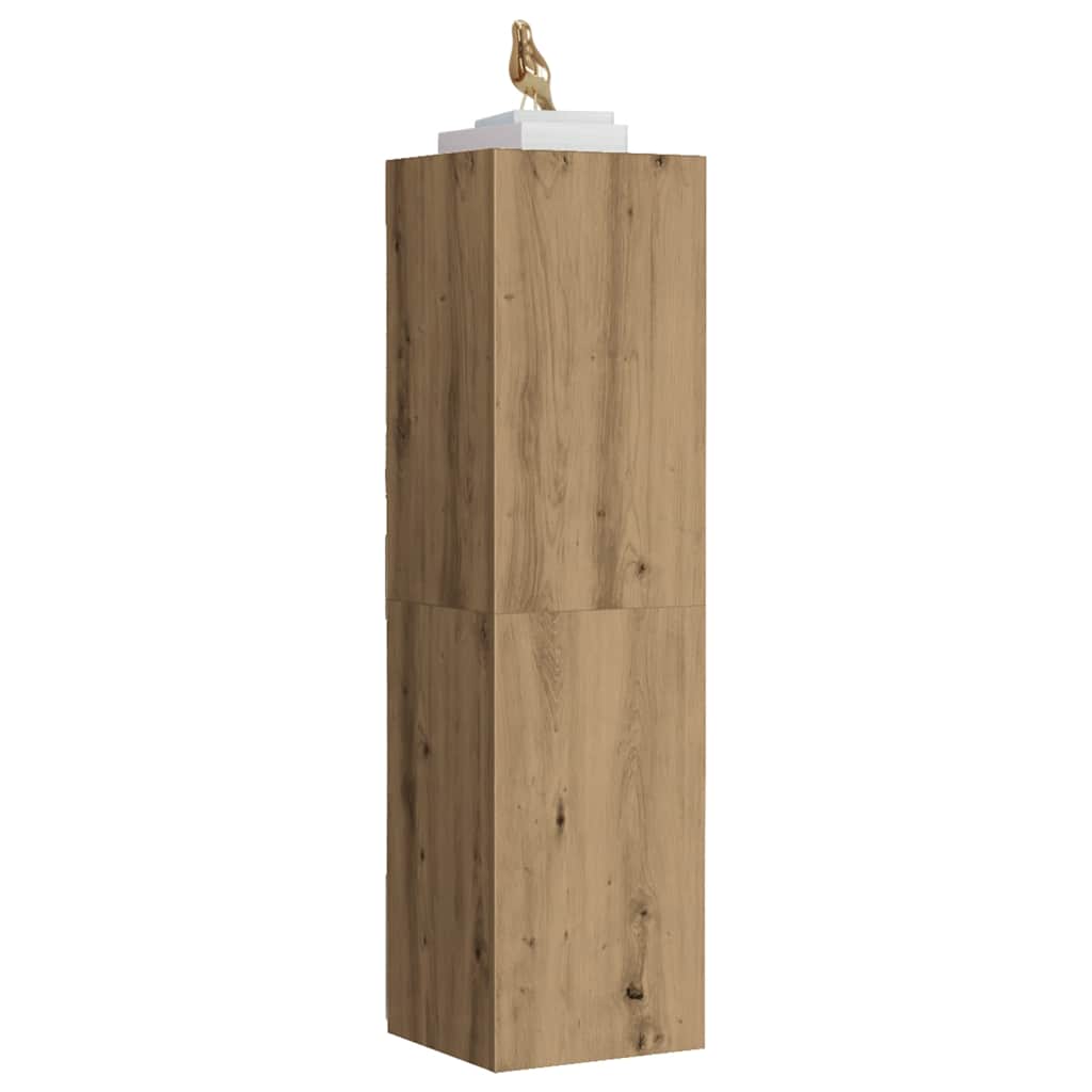 vidaXL Szafka TV, dąb artisan, 30,5x30x110 cm, materiał drewnopochodny
