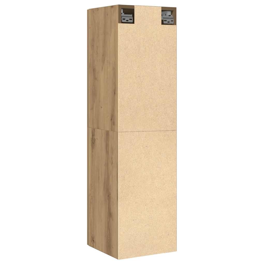 vidaXL Szafka TV, dąb artisan, 30,5x30x110 cm, materiał drewnopochodny