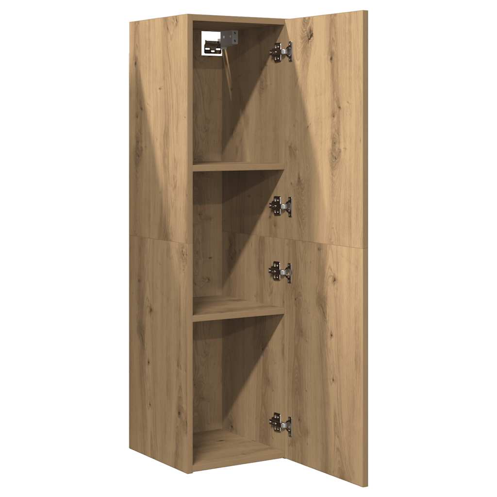 vidaXL Szafka TV, dąb artisan, 30,5x30x110 cm, materiał drewnopochodny