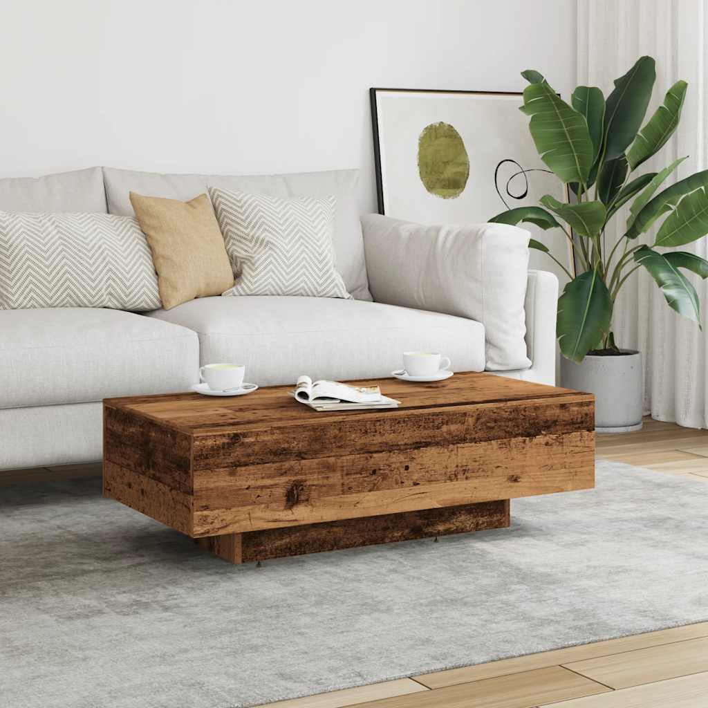 vidaXL Stolik kawowy, stare drewno, 100x49,5x31 cm