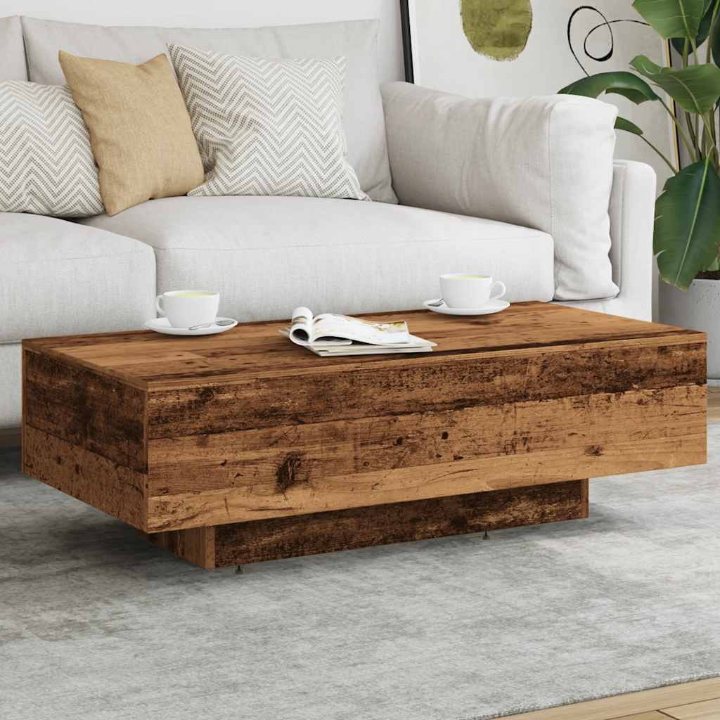 vidaXL Stolik kawowy, stare drewno, 100x49,5x31 cm