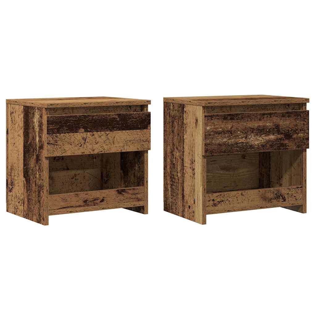 vidaXL Szafki nocne 2 szt. Stare drewno 40x30x39 cm Drewno klejone