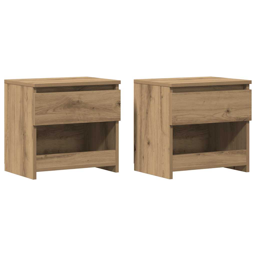 vidaXL Szafki nocne 2 szt. Dąb rzemieślniczy 40x30x39cm Drewno klejone