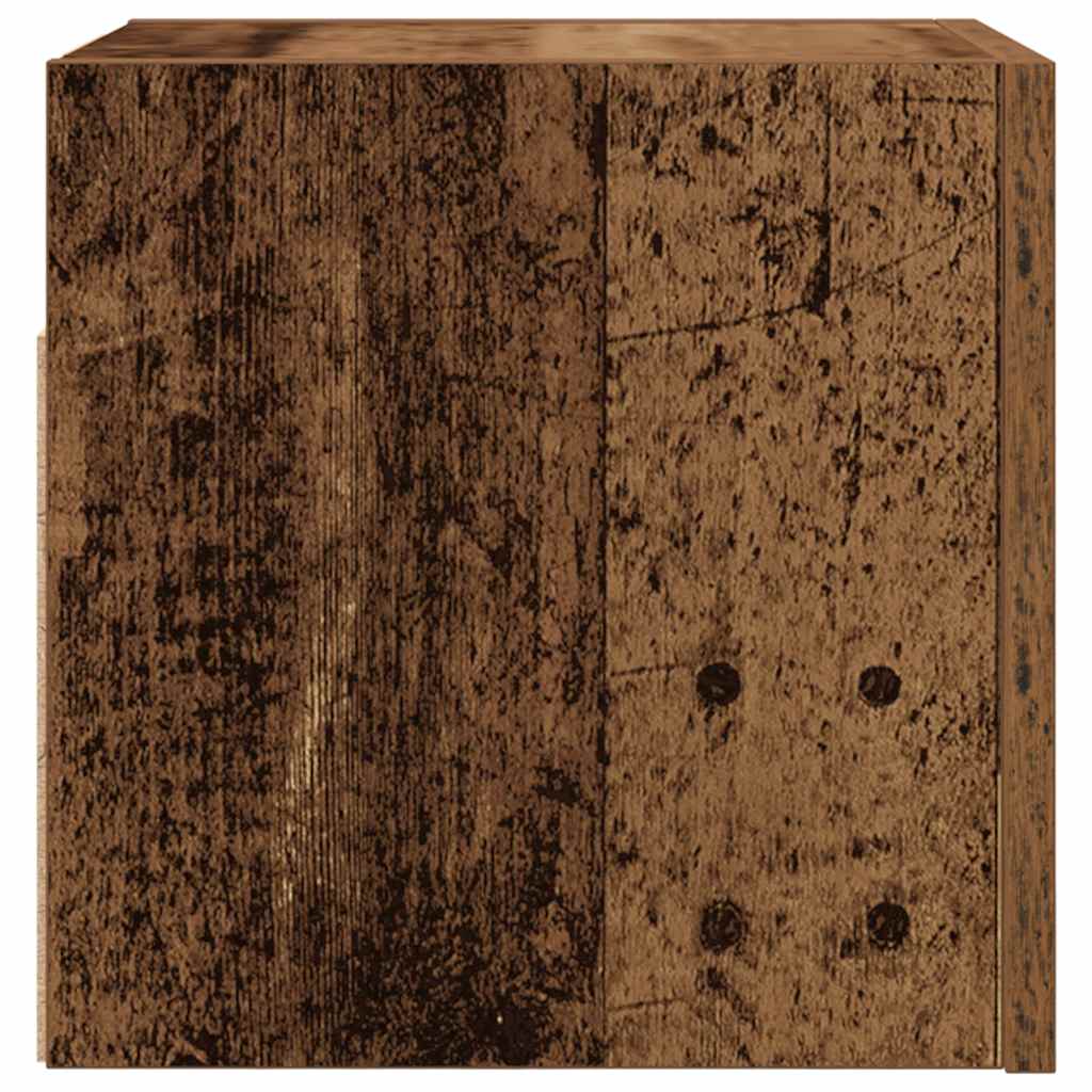 vidaXL Wisząca szafka telewizyjna, stare drewno, 30,5x30x30 cm