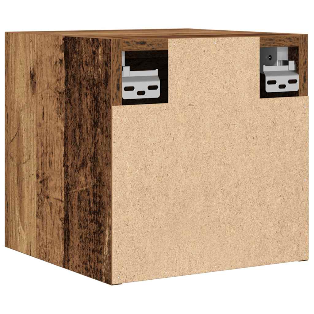 vidaXL Wiszące szafki telewizyjne, 2 szt., stare drewno, 30,5x30x30 cm