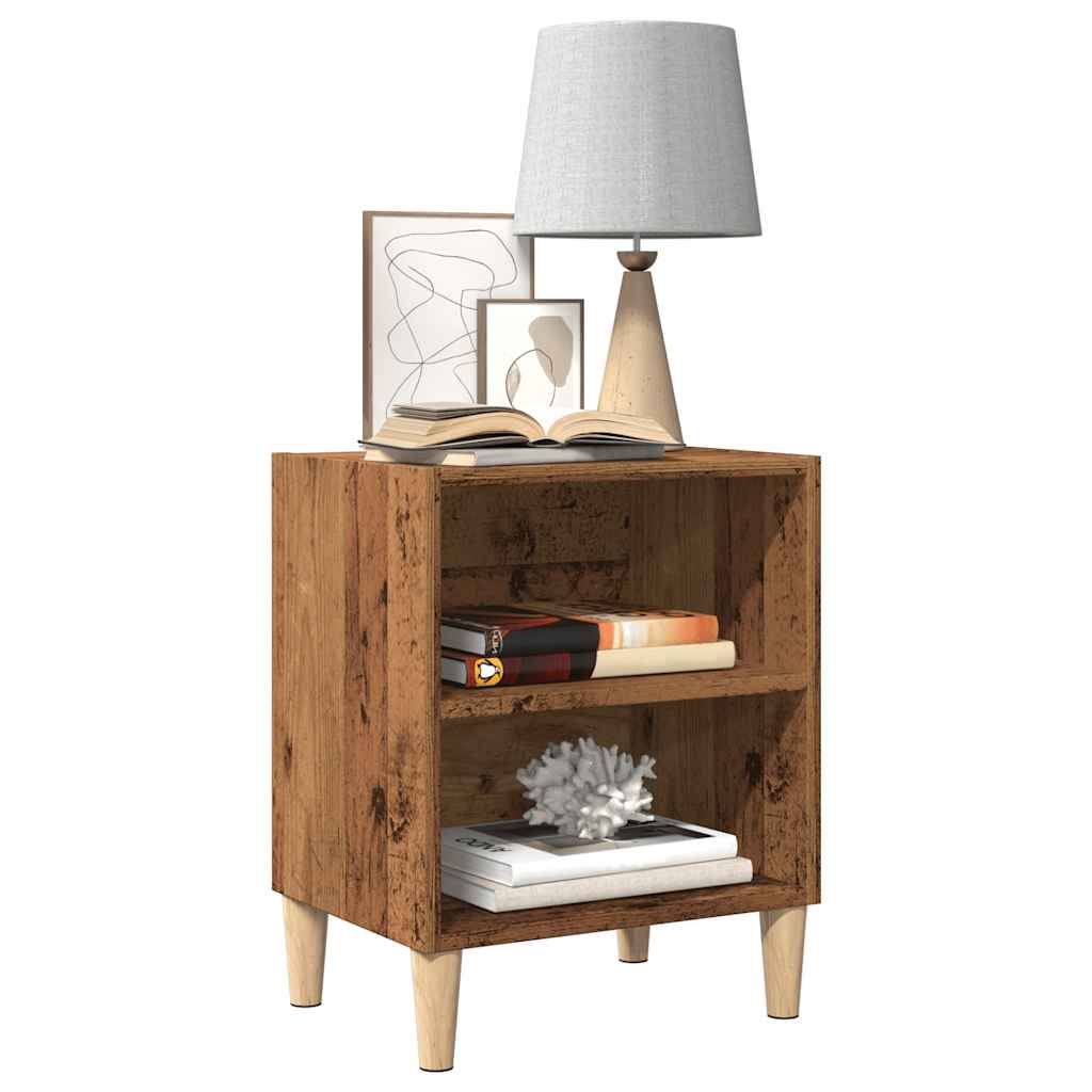 vidaXL Szafka nocna, stare drewno, 40x30x50cm, materiał drewnopochodny