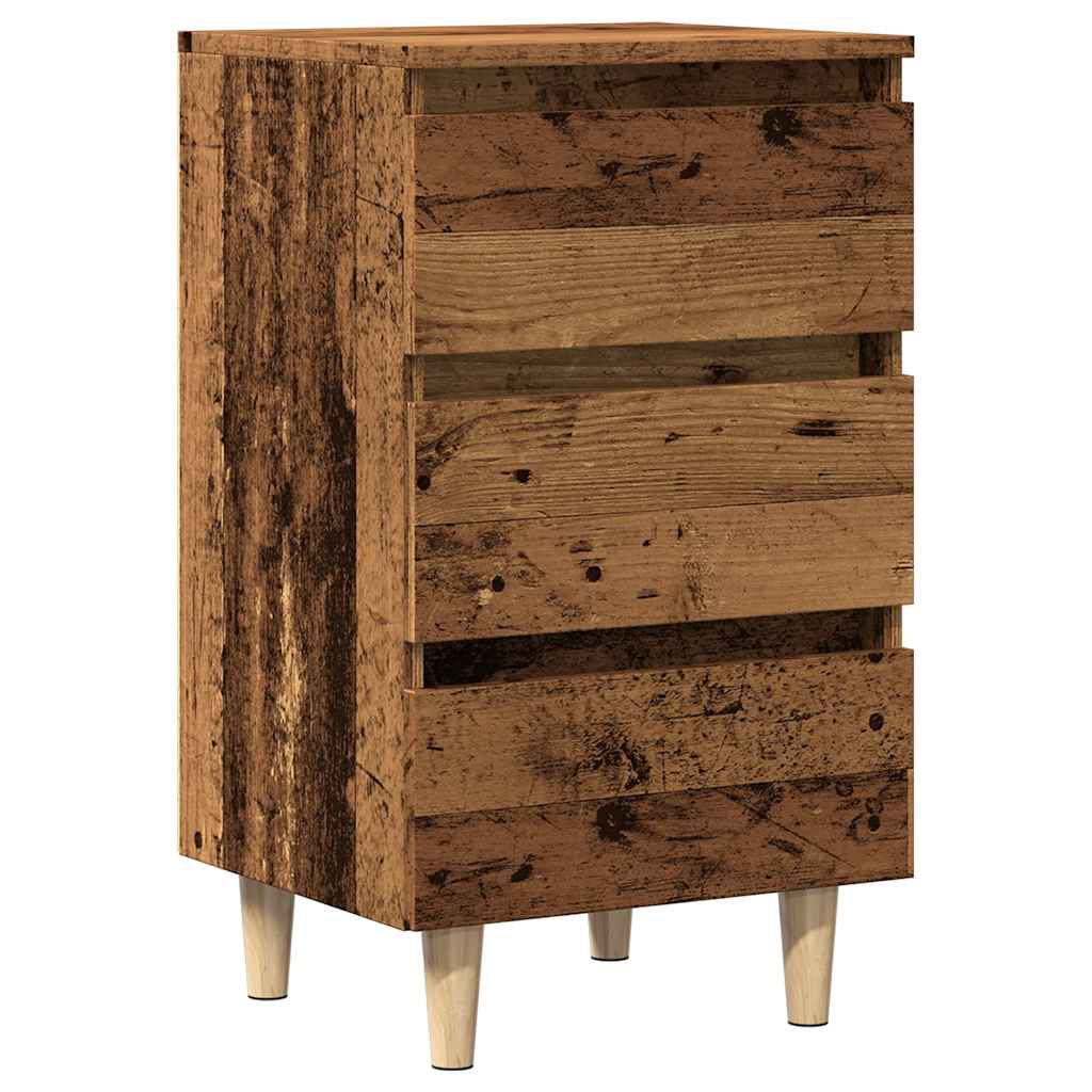 vidaXL Szafka nocna, stare drewno, 40x35x69 cm