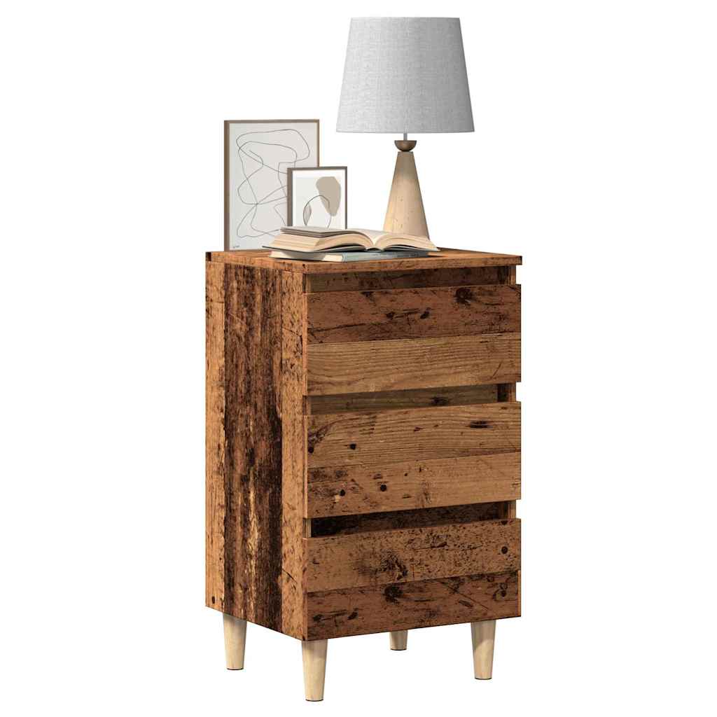 vidaXL Szafka nocna, stare drewno, 40x35x69 cm