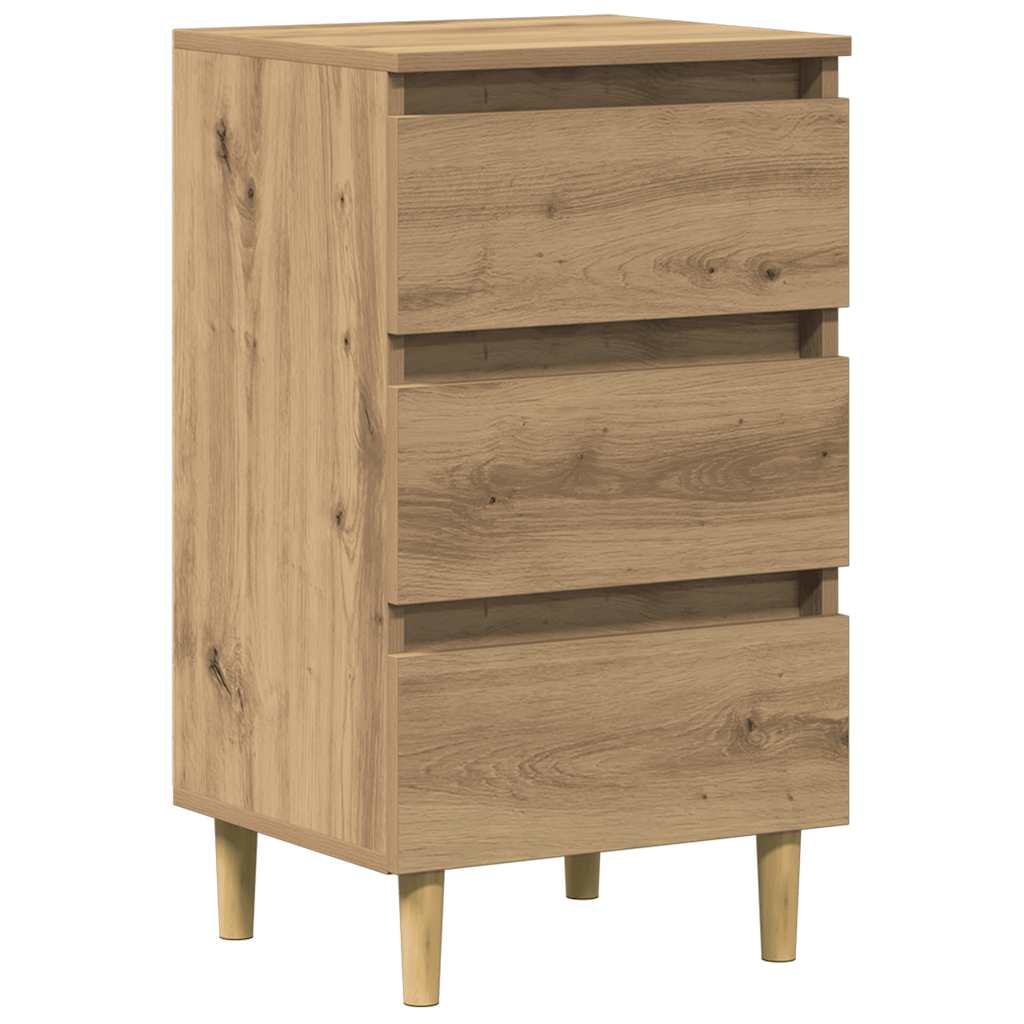 vidaXL Szafka nocna, dąb artisan, 40x35x69 cm, materiał drewnopochodny