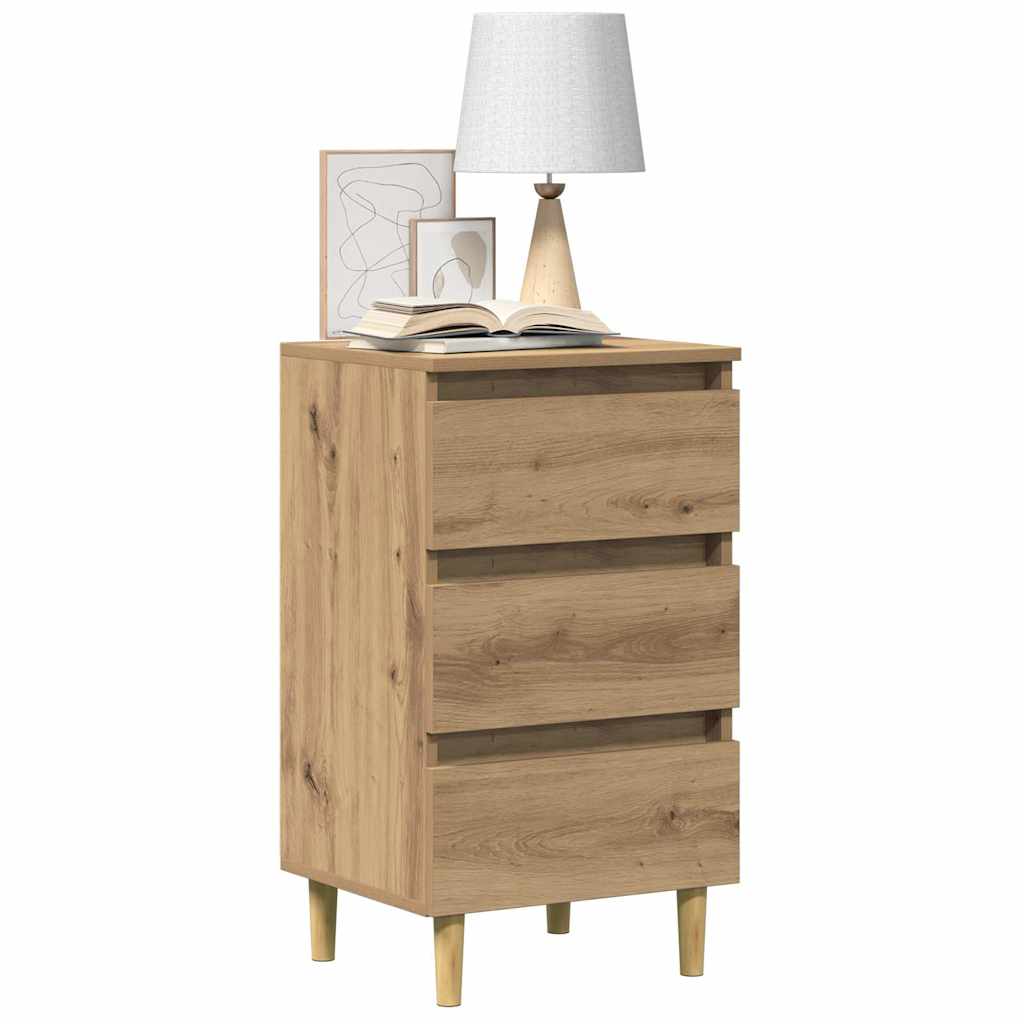 vidaXL Szafka nocna, dąb artisan, 40x35x69 cm, materiał drewnopochodny