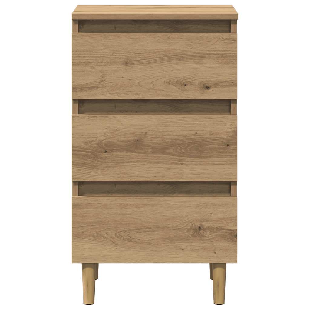 vidaXL Szafka nocna, dąb artisan, 40x35x69 cm, materiał drewnopochodny