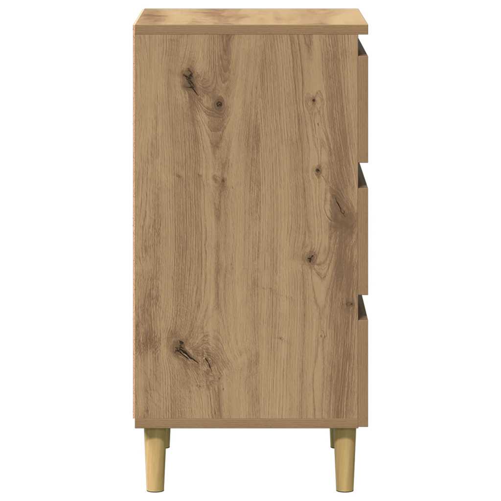 vidaXL Szafka nocna, dąb artisan, 40x35x69 cm, materiał drewnopochodny