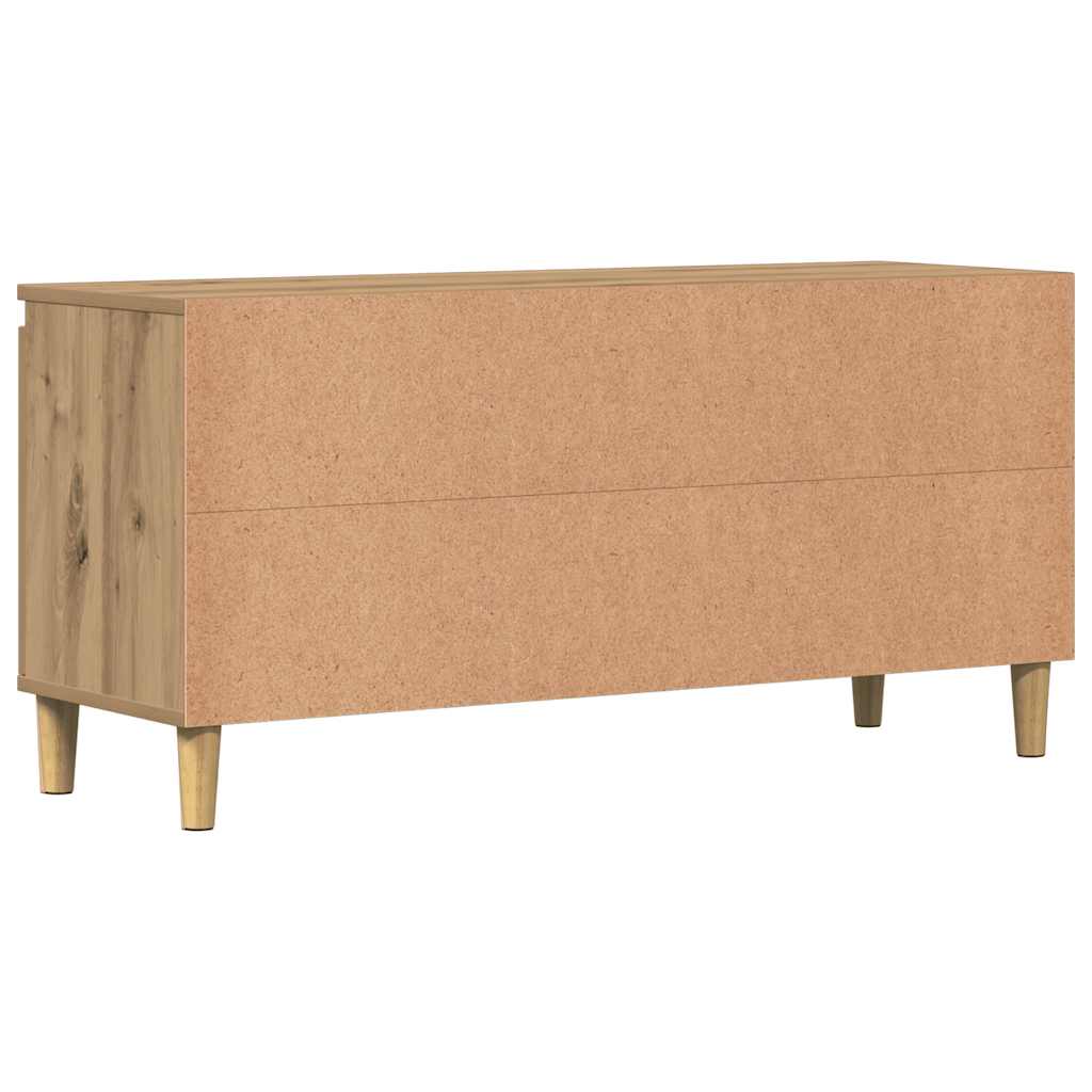 vidaXL Szafka TV, dąb artisan, 102x35x50 cm, materiał drewnopochodny