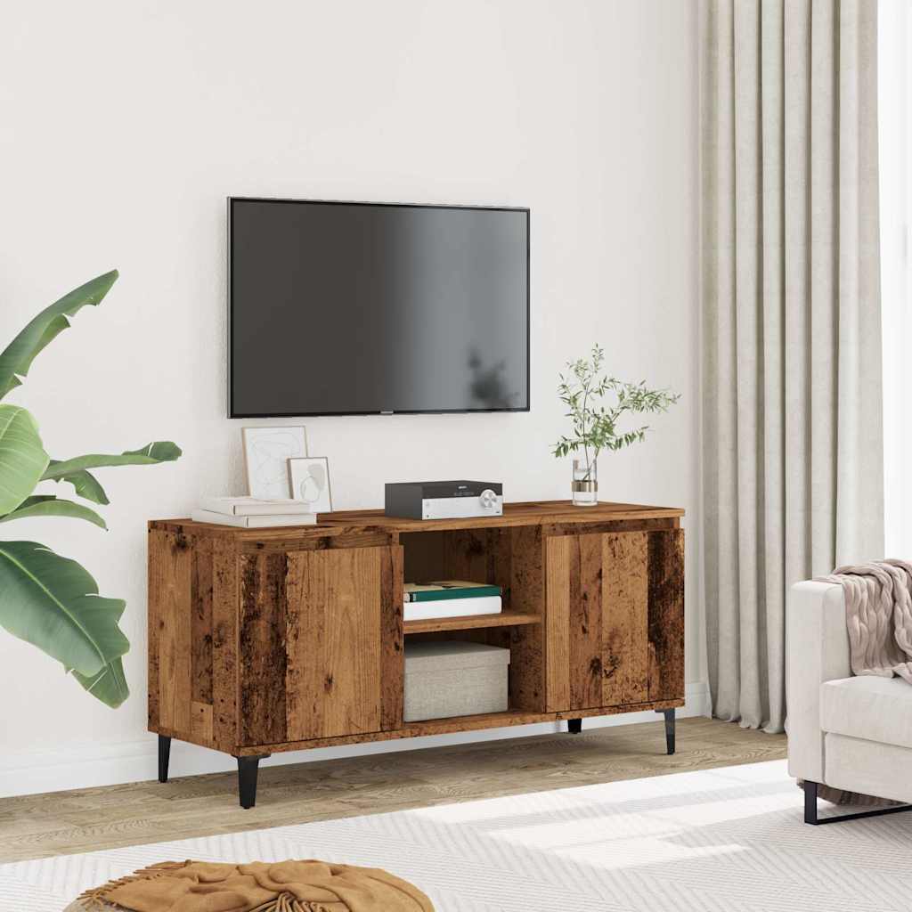 vidaXL Szafka pod TV, stare drewno, 102x35x50 cm