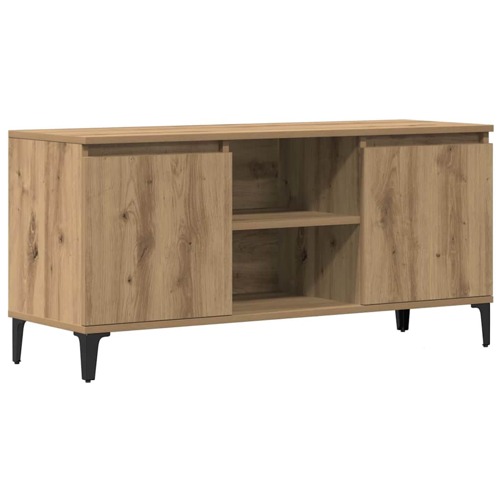 vidaXL Szafka TV, dąb artisan, 102x35x50 cm, materiał drewnopochodny