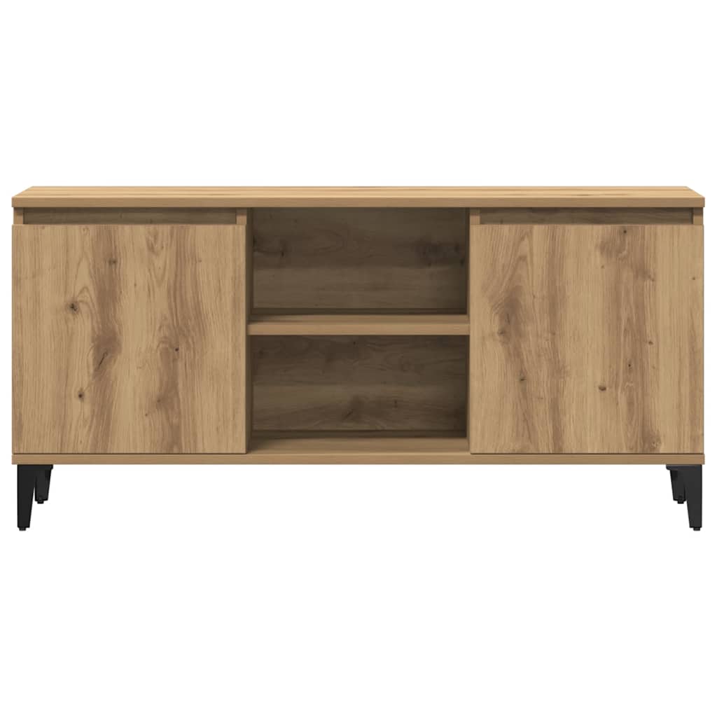 vidaXL Szafka TV, dąb artisan, 102x35x50 cm, materiał drewnopochodny