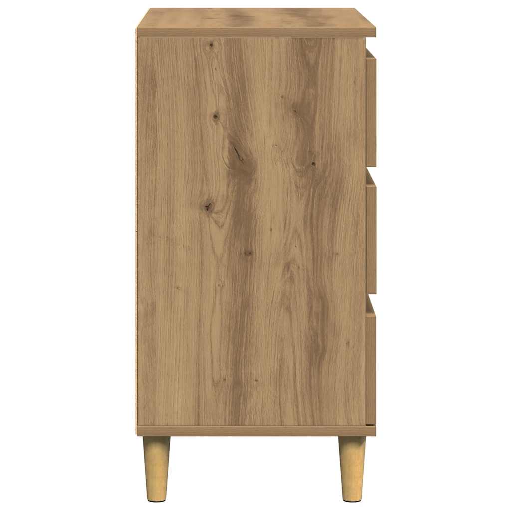 vidaXL Komoda, dąb artisan, 60x35x70 cm, materiał drewnopochodny