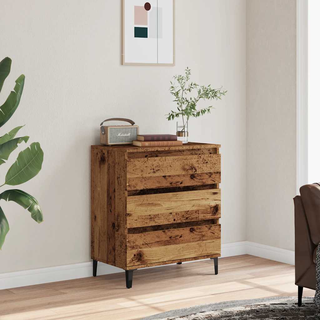 vidaXL Komoda, stare drewno, 60x35x70 cm, materiał drewnopochodny
