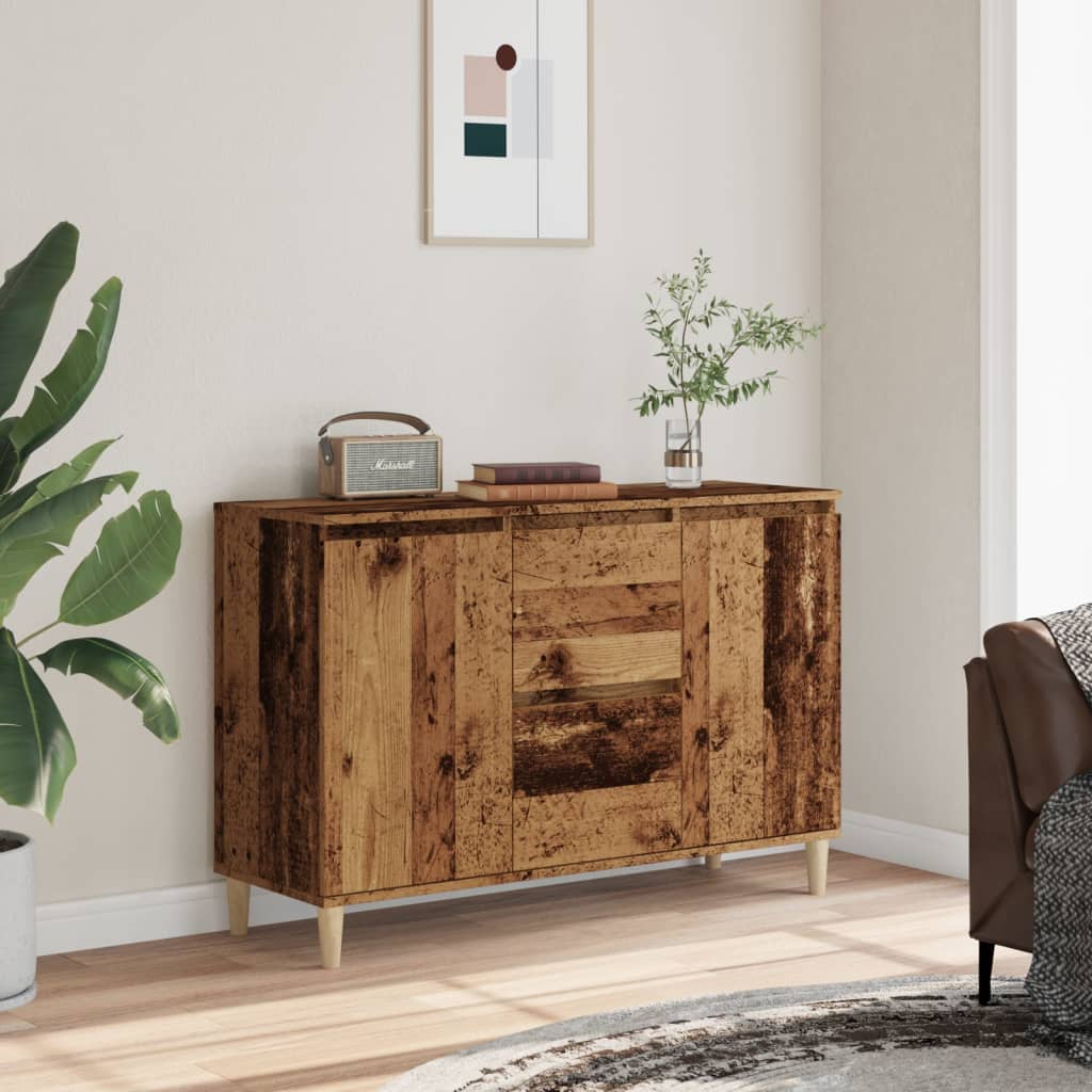 vidaXL Szafka, stare drewno, 102x35x70 cm, materiał drewnopochodny