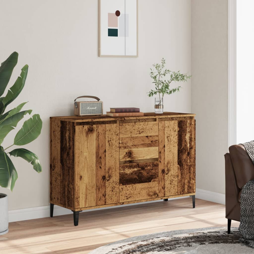 vidaXL Szafka, stare drewno, 102x35x70 cm, materiał drewnopochodny
