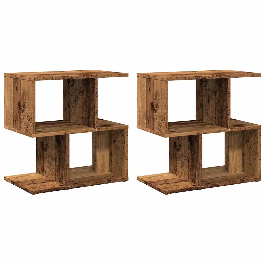 vidaXL Szafki nocne, 2 szt., stare drewno, 50x30x51,5 cm