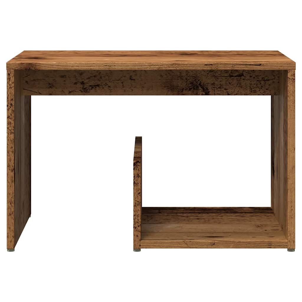 vidaXL Stolik, stare drewno, 59x36x38 cm, materiał drewnopochodny