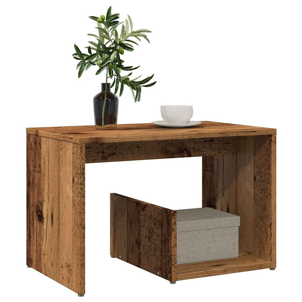 vidaXL Stolik, stare drewno, 59x36x38 cm, materiał drewnopochodny