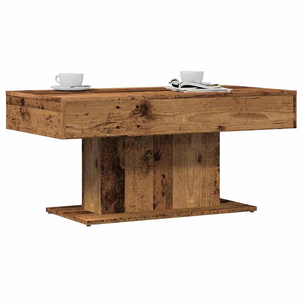 vidaXL Stolik kawowy Stare drewno 96x50x45 cm Drewno konstrukcyjne