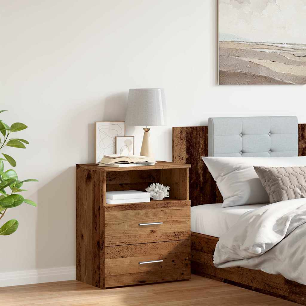vidaXL Szafka nocna, stare drewno 50x32x60 cm, materiał drewnopochodny