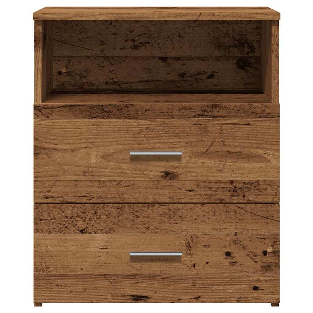 vidaXL Szafka nocna, stare drewno 50x32x60 cm, materiał drewnopochodny