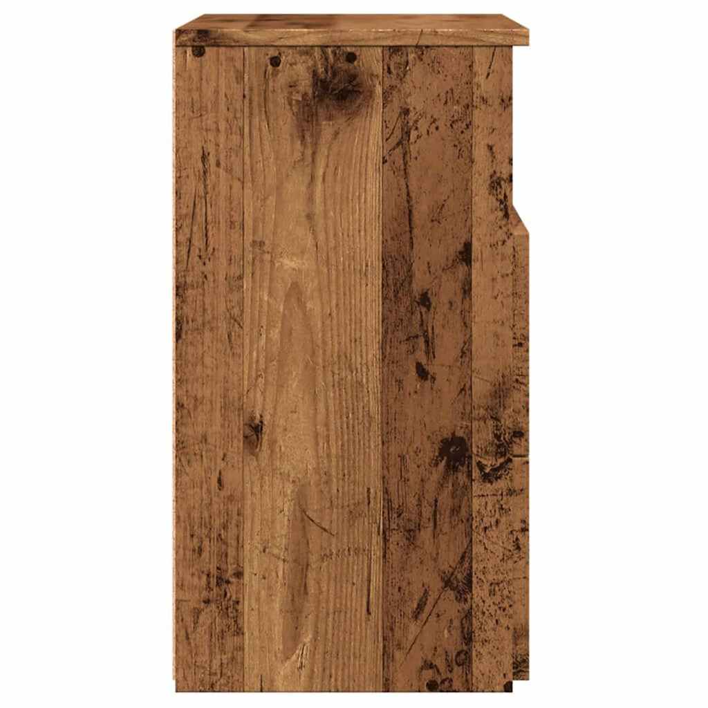 vidaXL Szafka nocna, stare drewno 50x32x60 cm, materiał drewnopochodny