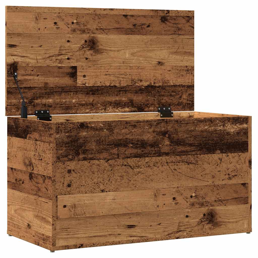 vidaXL Skrzynia, stare drewno, 84x42x46 cm, materiał drewnopochodny