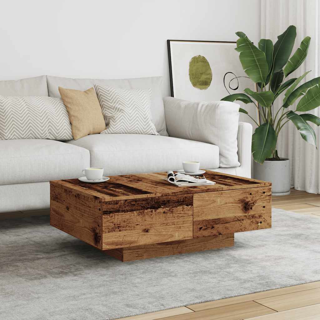 vidaXL Stolik kawowy, stare drewno, 90x60x31 cm