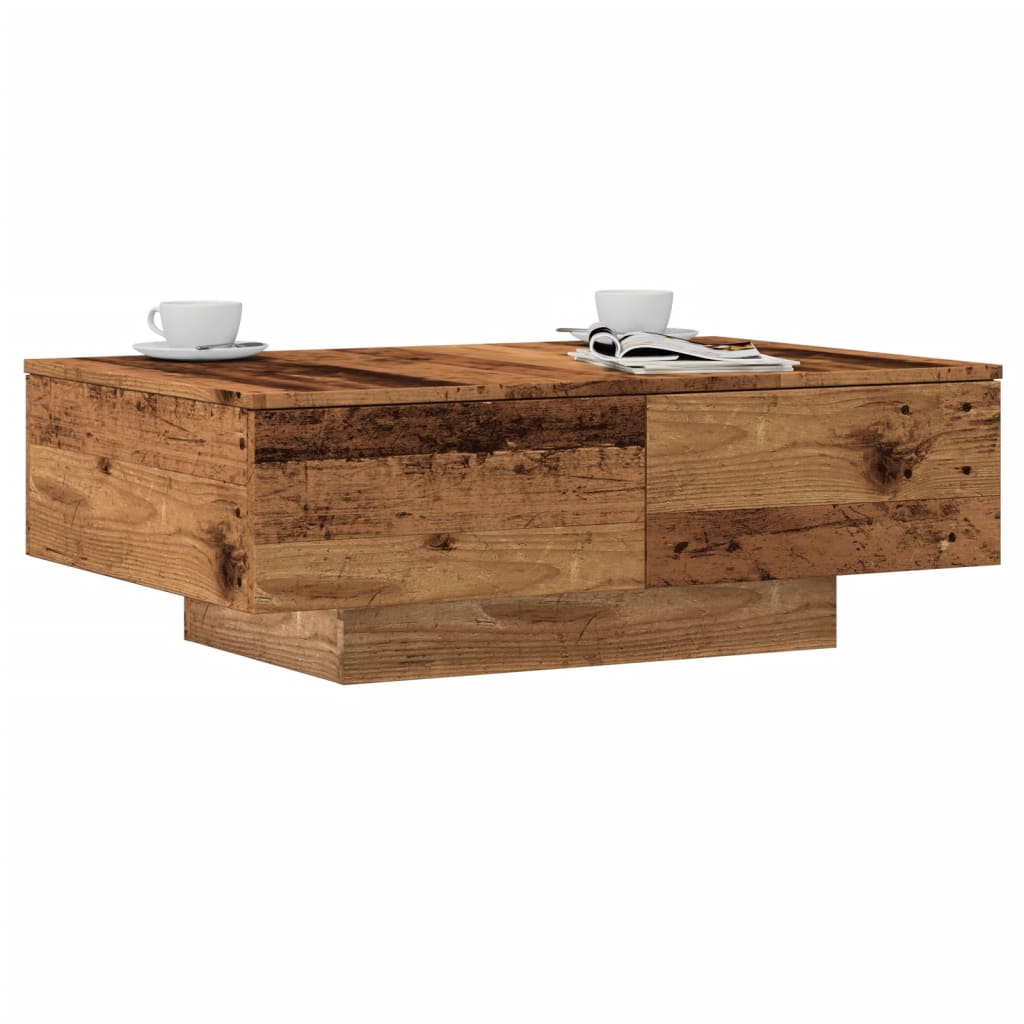 vidaXL Stolik kawowy, stare drewno, 90x60x31 cm