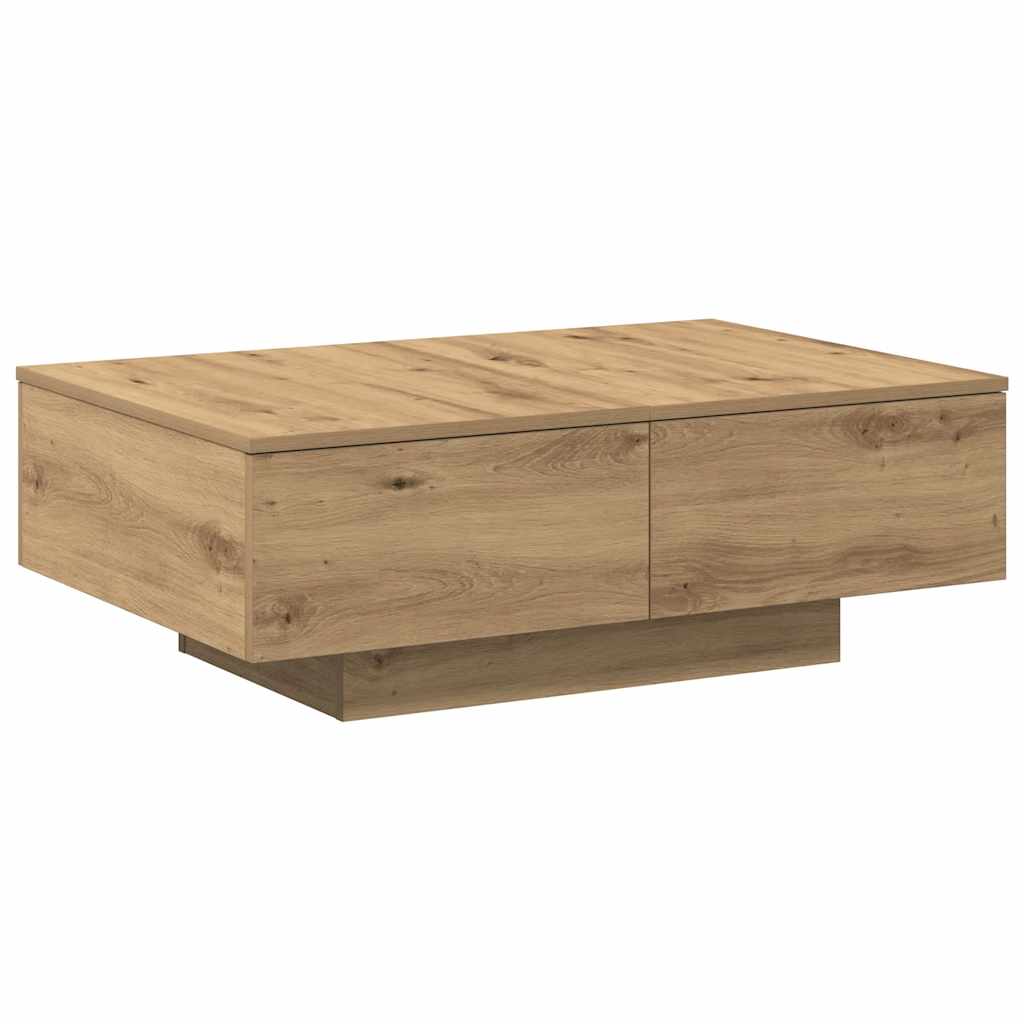 vidaXL Stolik kawowy, dąb artisan 90x60x31 cm, materiał drewnopochodny