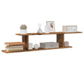 vidaXL Wisząca szafka pod TV, stare drewno, 125x18x23 cm