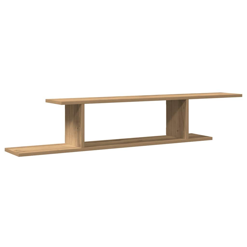 vidaXL Wisząca szafka pod TV, dąb artisan, 125x18x23 cm