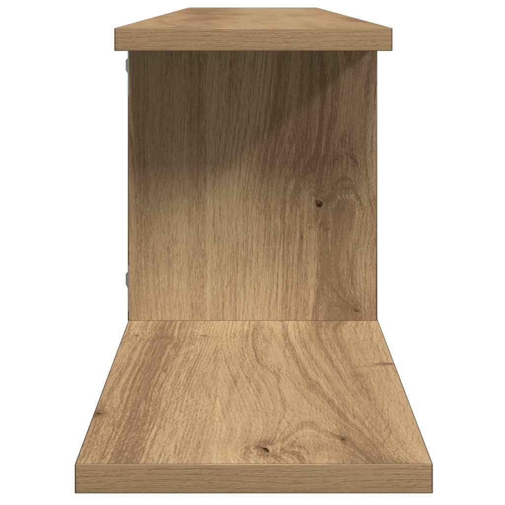 vidaXL Wisząca szafka pod TV, dąb artisan, 125x18x23 cm