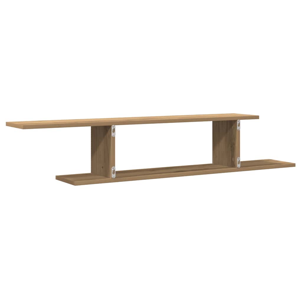 vidaXL Wisząca szafka pod TV, dąb artisan, 125x18x23 cm
