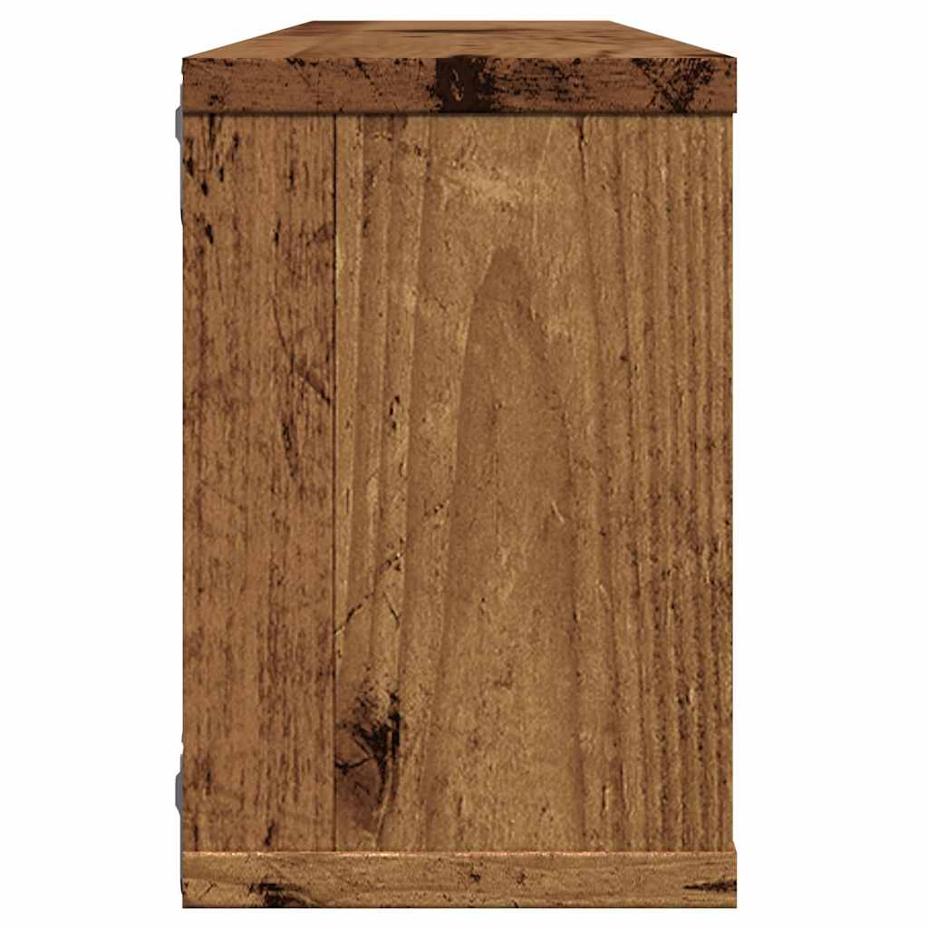 vidaXL Półki ścienne kostki, 6 szt., stare drewno, 60x15x23 cm