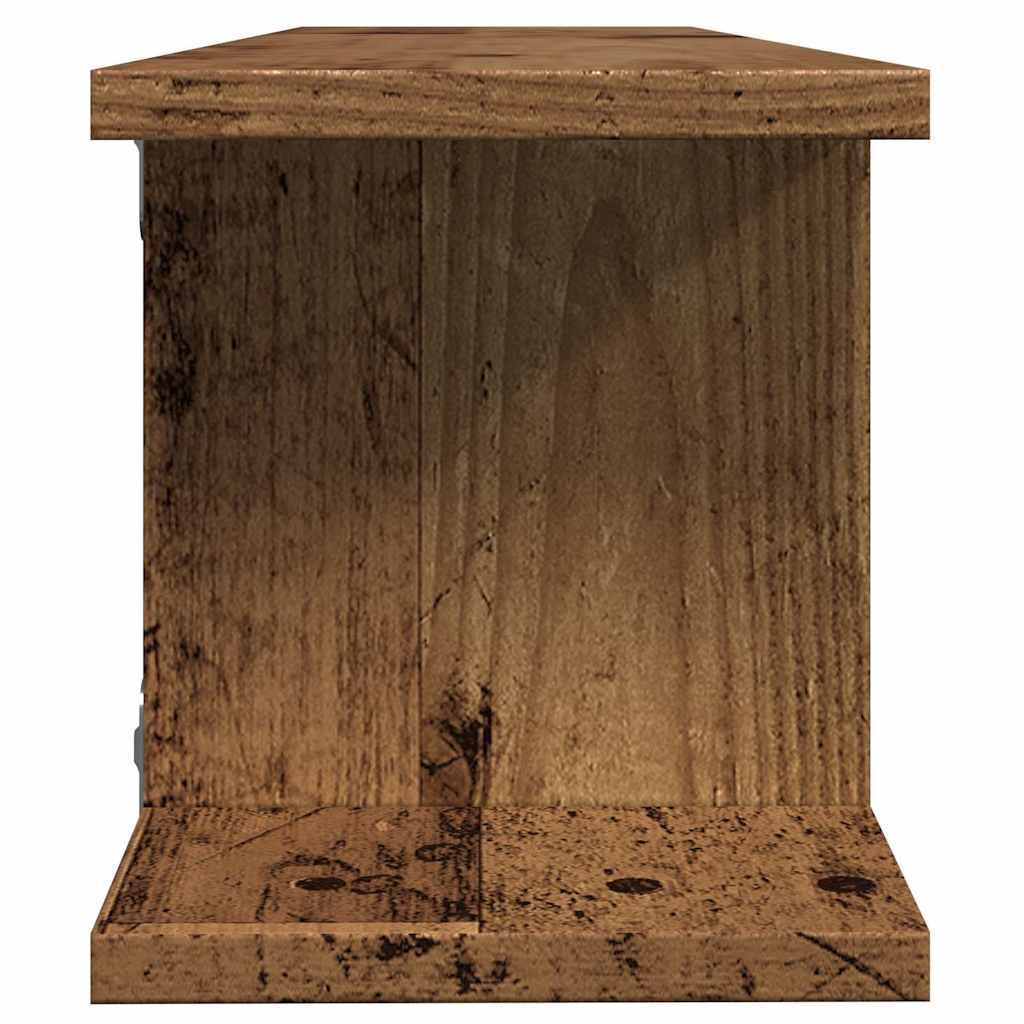 vidaXL Półki ścienne, 2 szt., stare drewno, 75x18x20 cm