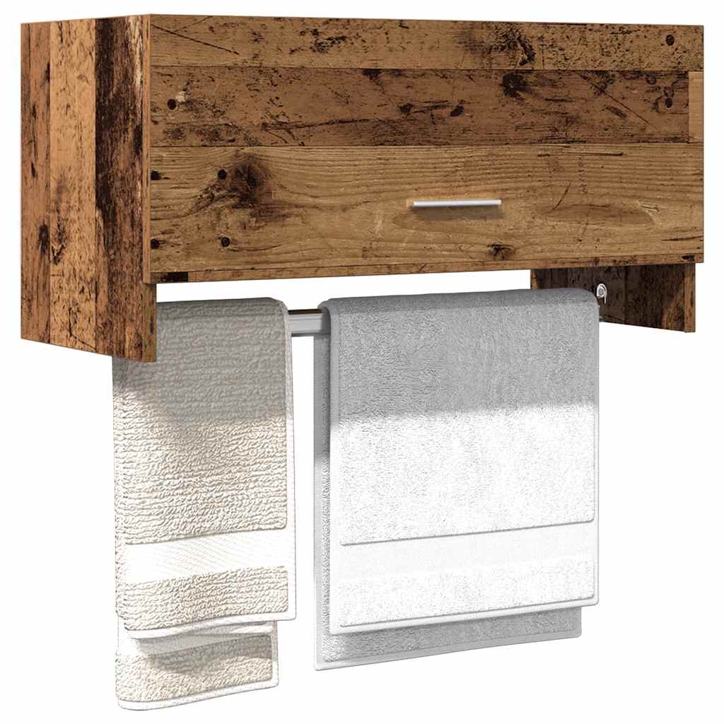 vidaXL Szafka, stare drewno, 70x32,5x35 cm, materiał drewnopochodny
