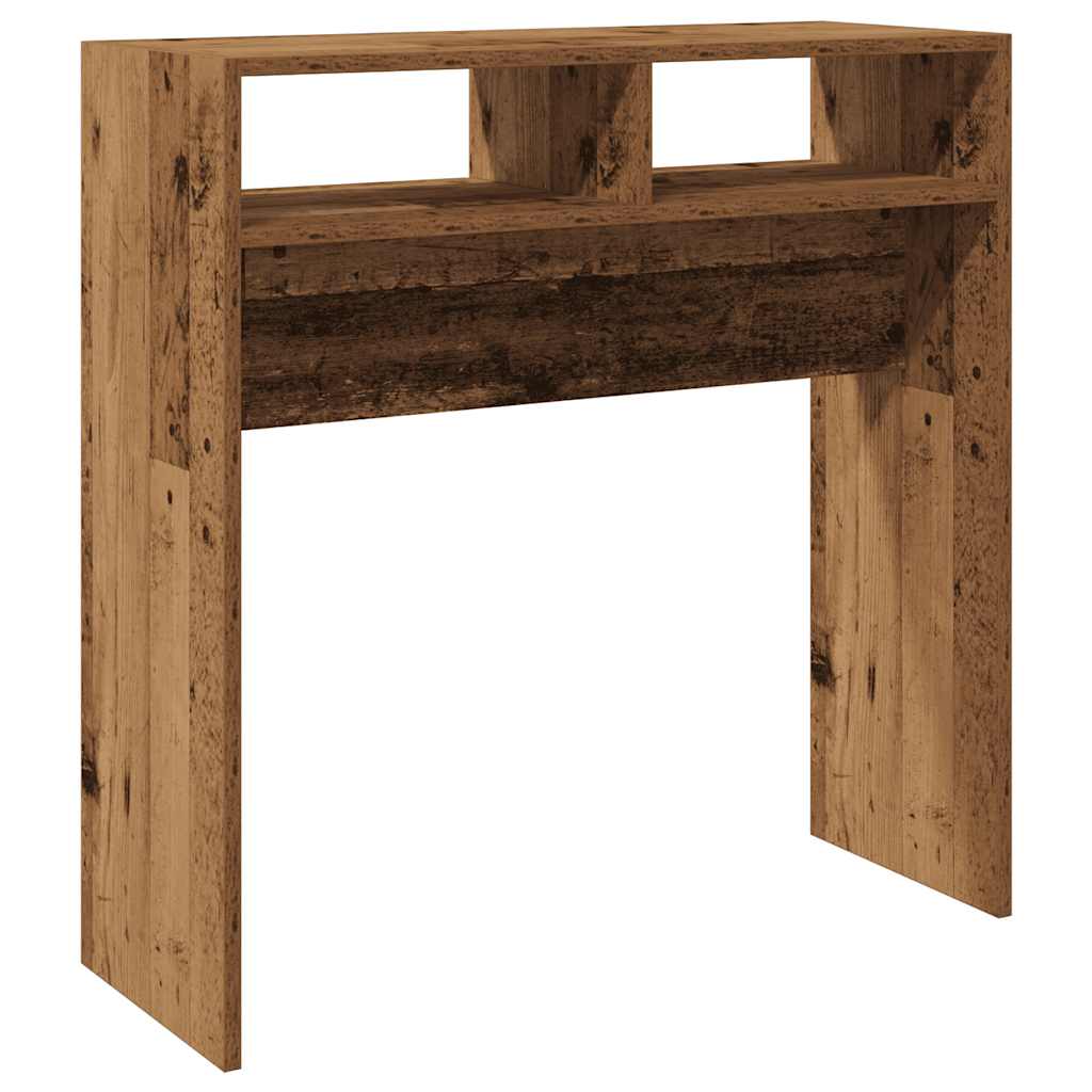 vidaXL Stolik konsolowy, stare drewno, 78x30x80 cm