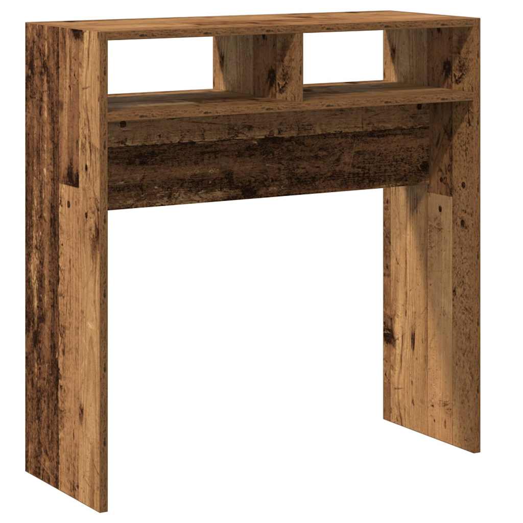 vidaXL Stolik konsolowy, stare drewno, 78x30x80 cm