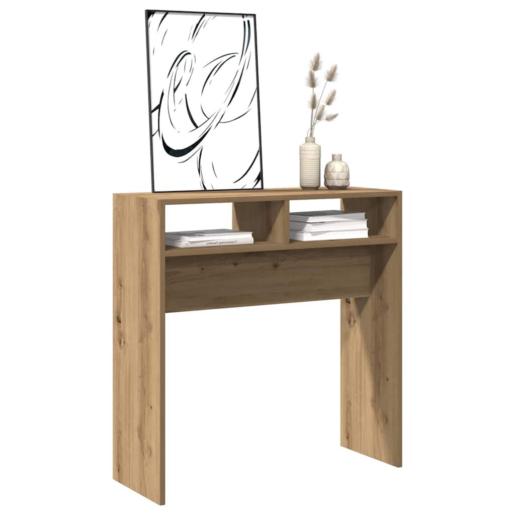 vidaXL Stolik konsolowy, dąb artisan, 78x30x80 cm