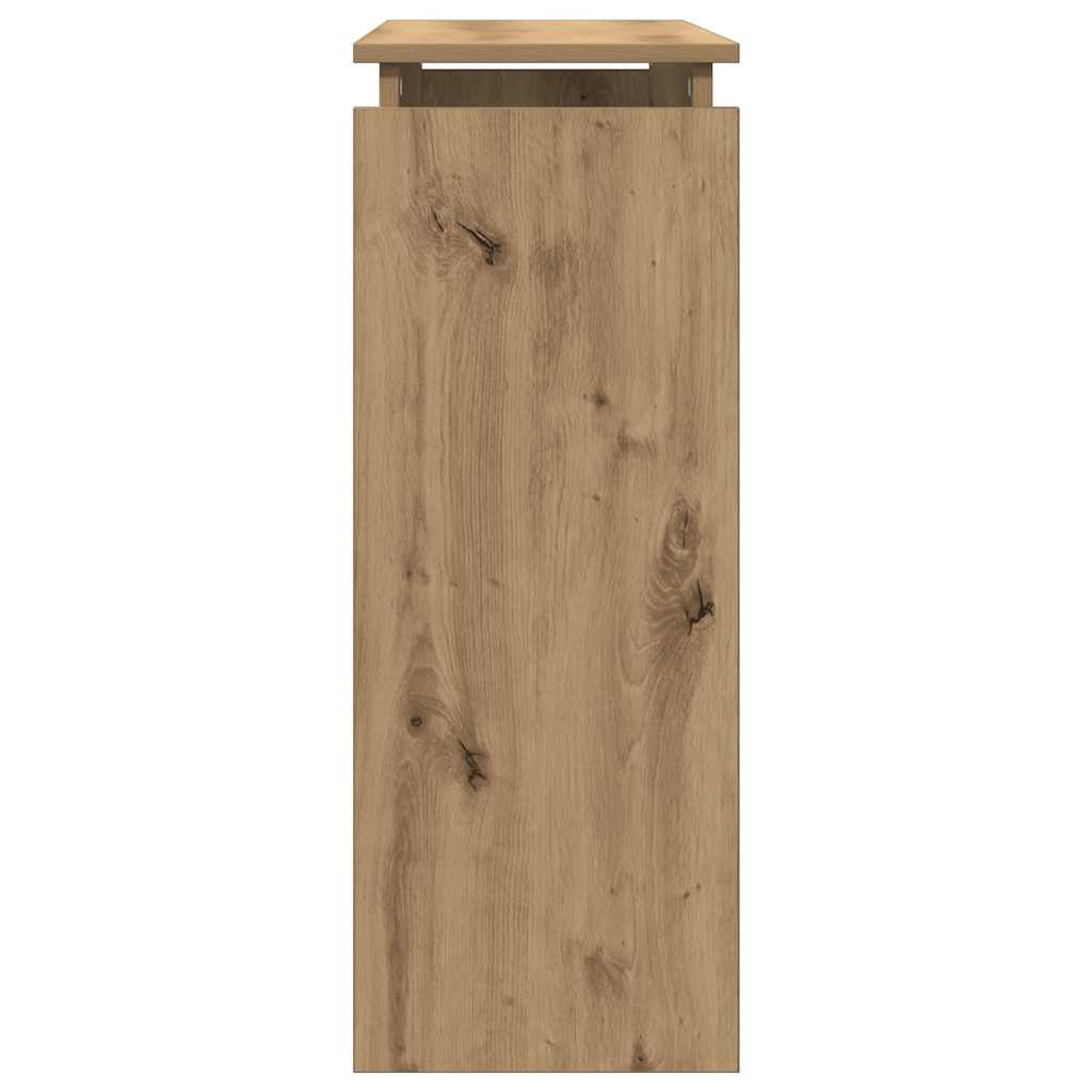 vidaXL Stolik konsolowy, dąb artisan, 80x30x80 cm