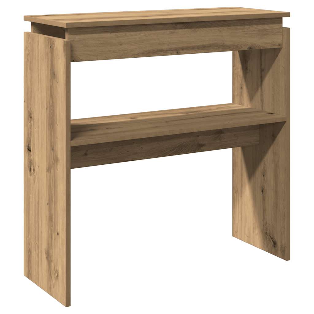 vidaXL Stolik konsolowy, dąb artisan, 80x30x80 cm