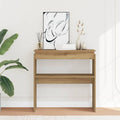 vidaXL Stolik konsolowy, dąb artisan, 80x30x80 cm